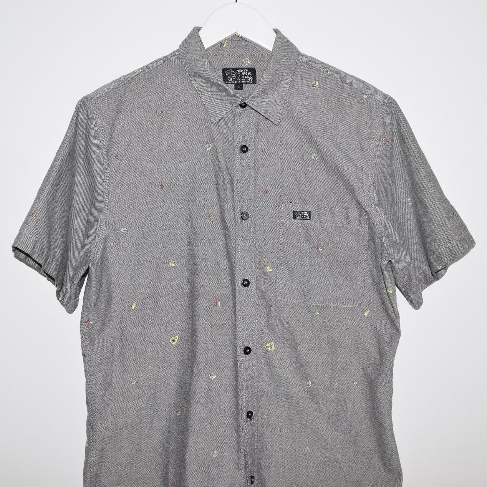 Bad Boy Club Cotton Short Sleeve Button Up Shirt